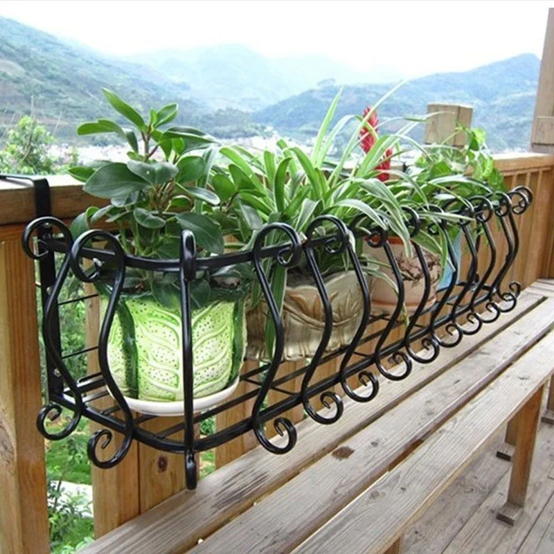 Balcony Weatherproof Iron Flower Pot Stand